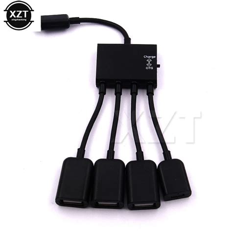 At 10pcs Universal Micro Usb Otg Connector Spliter For Smartphone