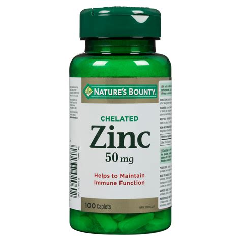 Nature S Bounty Zinc Mg Chelated Caplets Weshine Ca Health