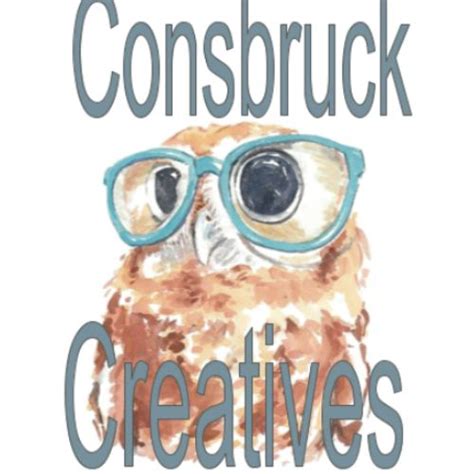 An Owl Wearing Glasses With The Words Consbruck Creatives Written Below It