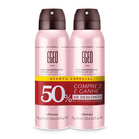 Kit Desodorante Antitranspirante Aerosol Egeo Choc 2x75g 125ml O