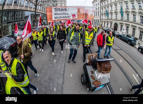 Munich Bavaria Germany March 21 2023 Workers Of The Munich