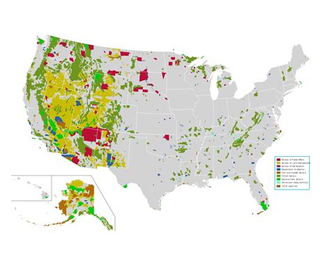 Lands owned by federal government in the U.S (better resolution) : r