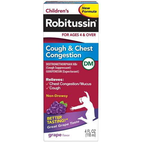 Robitussin ® Childrens Grape Cough And Chest Congestion Relief Syrup 4