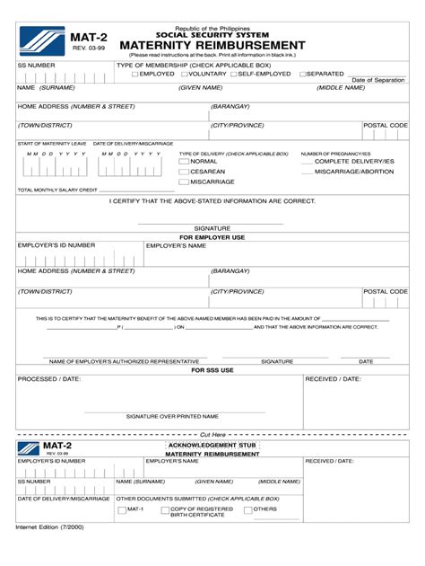 Sss Maternity Online Application 1999 2025 Form Fill Out And Sign Printable Pdf Template