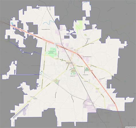 Map of Albertville city, Alabama - Thong Thai Real