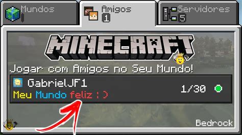 ⭐como Jogar Com Amigos👥no Seu Mundo🌎no Minecraft Online Youtube