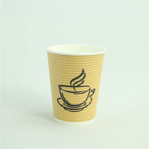 Oz Corrugated Double Wall Paper Hot Cup Case Green Packaging