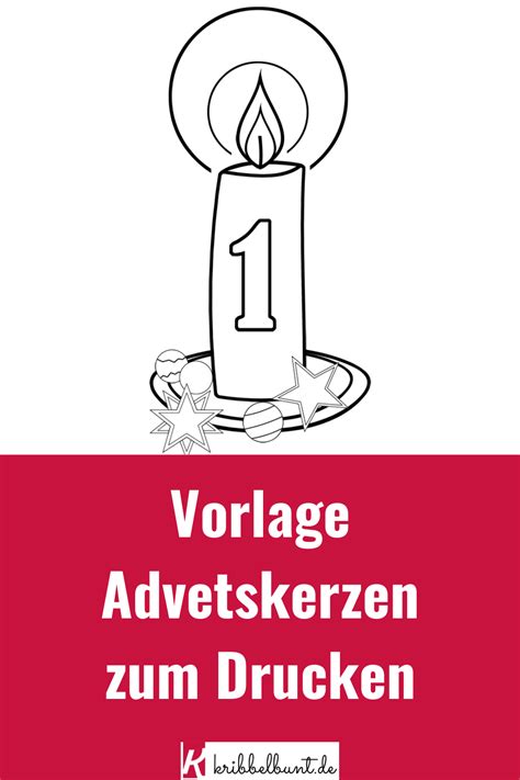 Vorlage für Adventskerze zum ausmalen für Kinder Clip art Advent