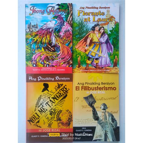 High School Books Ibong Adarna Florante At Laura Noli Me Tangere El