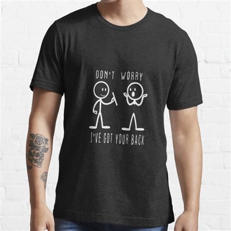 I Got Your Back Funny Stick Figure Pun T Shirt For Sale By Krossn