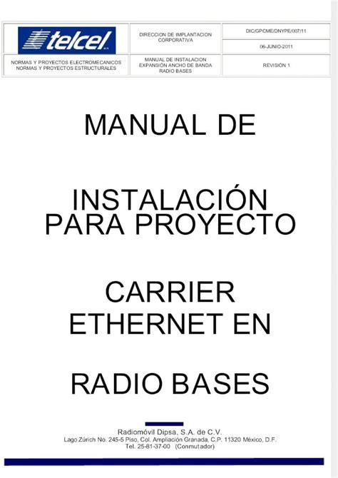 Pdf Instalacion Carrier Ethernet Telcel Dokumen Tips