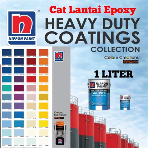 sinar nippon paint ea epoxy floor paint finish hb cw hardener