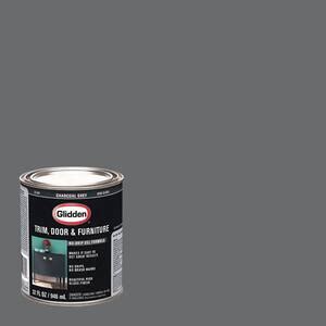 Glidden Trim and Door 1 qt. Charcoal Grey Gloss Interior/Exterior Oil ...