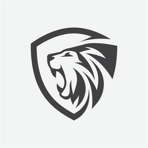 Lion Shield Icon Vector Lion Logo Design Lion Head Logo Design