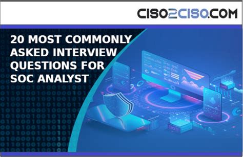 Commonly Asked Soc Analyst Interview Ciso2cisocom And Cyber Security Group