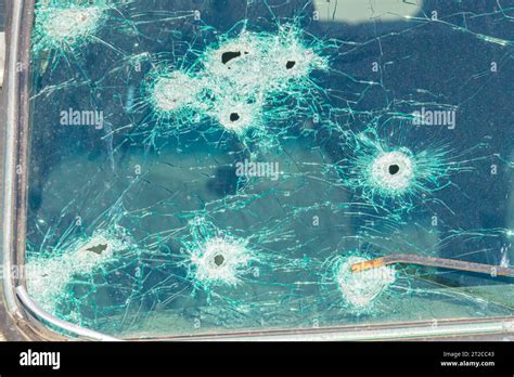 Background Bullet Hole Glass Abstract Crime Gun Shot Bullet Wounds On A Car Window Gun Attack