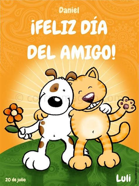 Tarjeta para imprimir de Dia del amigo Feliz Día del Amigo