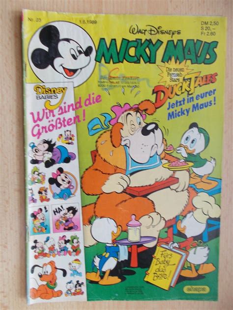 Comics Hefte MICKY MAUS Band Nr 23 1989 Ohne Beilage Walt Disney