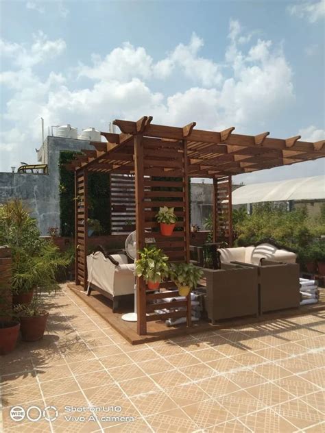 Brown A Type WPC Wooden Pergola For Garden At Rs 750 Sq Ft In New