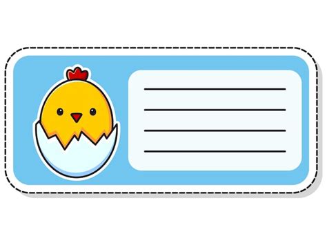 Premium Vector | Children label notebook stickers notepad stickers ...