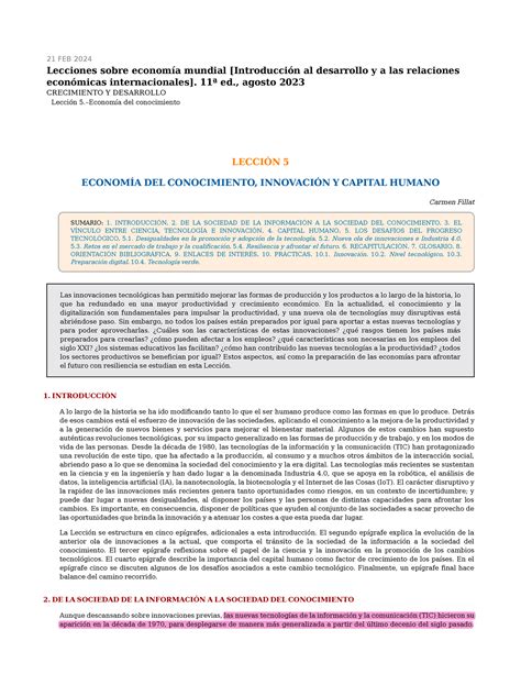 Leccion 5 Tema 3 21 Feb 2024 Lecciones Sobre Economía Mundial