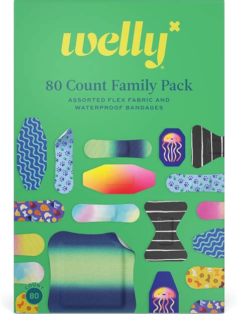 Amazon.com: Welly Bandage Family Pack | Adhesive Flexible Fabric ...