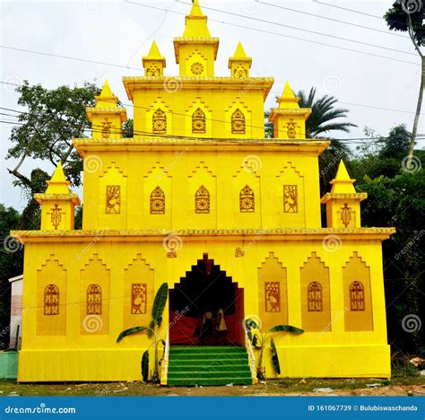 Beautiful Puja Pandal Of West Bengal Stock Image Image Of Devotion