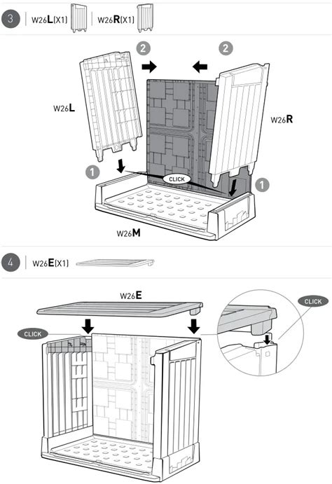 Keter Store It Out Midi Assembly Step Manuals