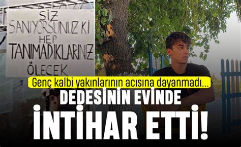 Depremde yakınlarını kaybeden genç dedesinin evinde intihar etti