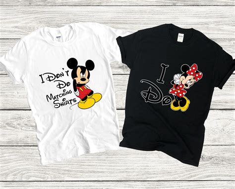 I Dont Do Matching Shirts Mickey Disney T Shirt Tshirt Etsy