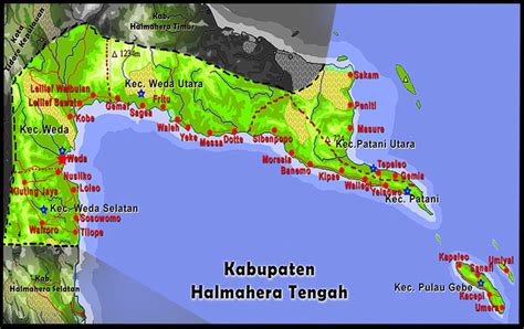 Peta Kabupaten Halmahera Tengah