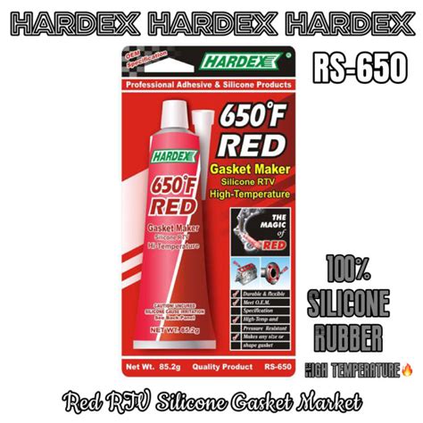 HARDEX 650ºF RED RTV SILICONE GASKET MAKER RS 650 85 2G Lazada