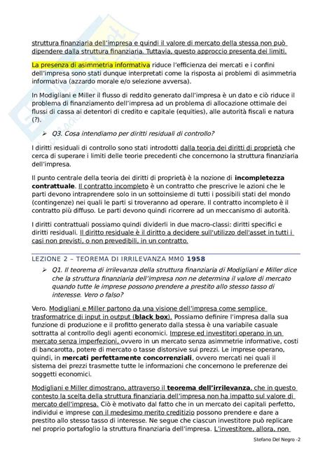 Preparazione Completa Esame Economia Dei Contratti Finanziari