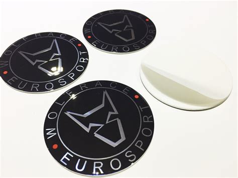 WOLFRACE Car Wheel Center Cap Set Of 4 Metal Stickers Etsy