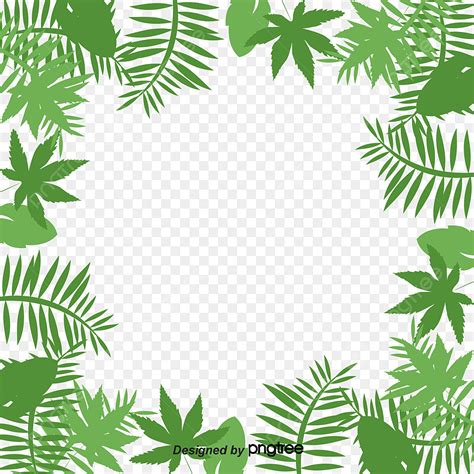 Palm Leaf Border Hd Transparent Palm Leaf Border Cartoon Hand