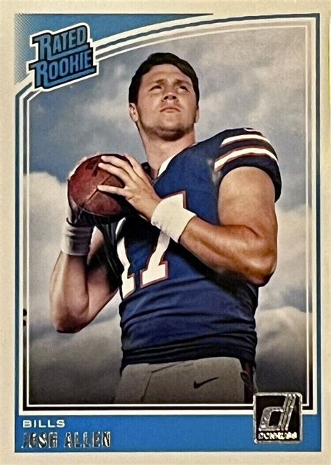 2018 Panini Donruss Rated Rookie Aqueous Test 304 Josh Allen RC