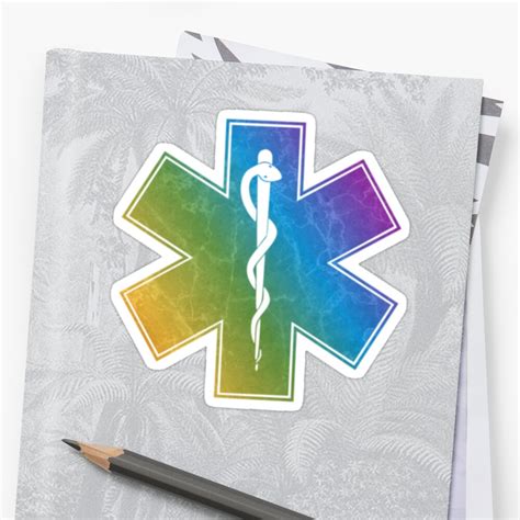 Rainbow Ems Star Of Life Emt Sticker Sticker By Ahhitsamy Redbubble