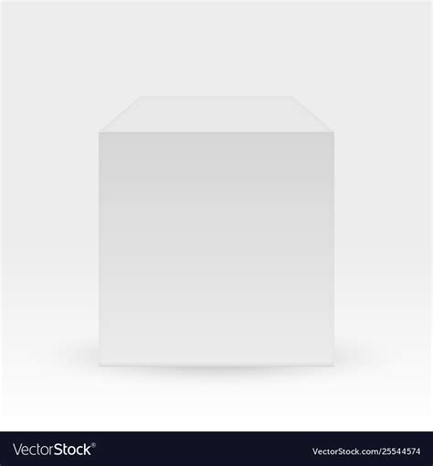 Blank box isolated on white background cube Vector Image