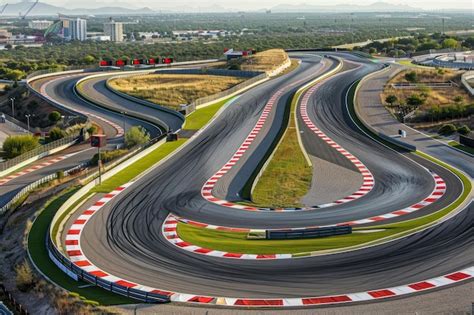 Premium Photo | A dynamic racing circuit in Spain captured from above ...