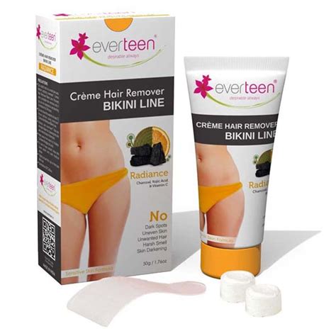 Buy Everteen RADIANCE Bikini Line Hair Remover Creme With Charcoal Kojic Acid And Vitamin C