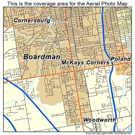 Aerial Photography Map of Boardman, OH Ohio