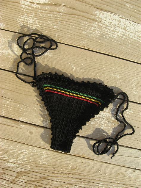 Crochet Bikini Set Rasta Crochet Bikini Tricolor Bikini Etsy