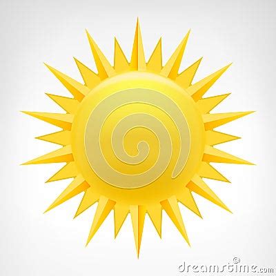 Yellow Sun Clip Art Vector Isolated Stock Illustration Image 45480734