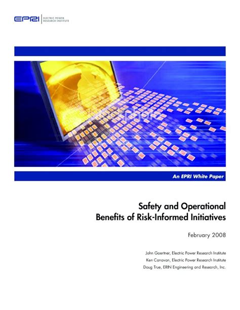 Pdf Safety And Operational Benefits Of Risk Informed