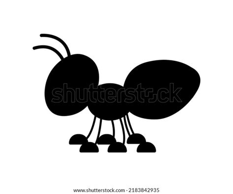 Standing Ant Silhouette Over Royalty Free Licensable Stock