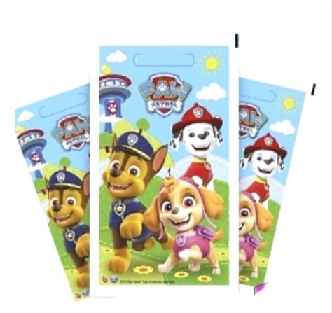 10 Bolsitas Plasticas De Paw Patrol