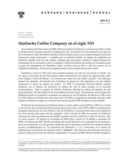 PDF Caso Starbucks Coffee Esp DOKUMEN TIPS