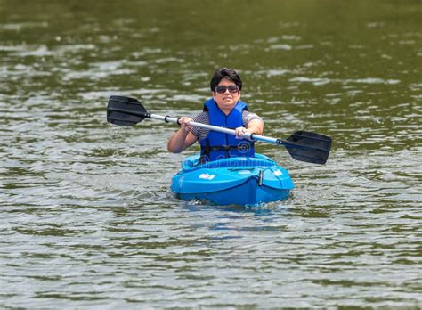 Recreation Kayaking on Lake Editorial Stock Photo - Image of main, lake ...