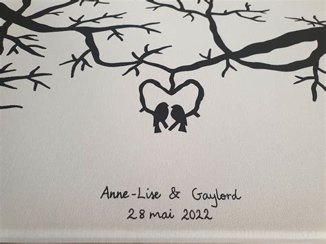 Arbre Empreintes Mariage Livre D Or Anniversaire Etsy France