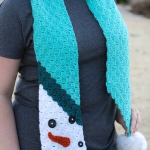 CROCHET PATTERN X C2C Snowman Scarf X English PDF Pattern Only Etsy